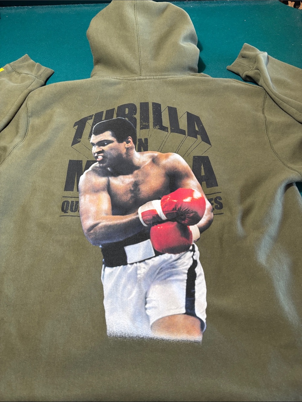 Muhammad Ali x Shoe Palace Graphic Hoodie - Olive Green , 2XL , $42